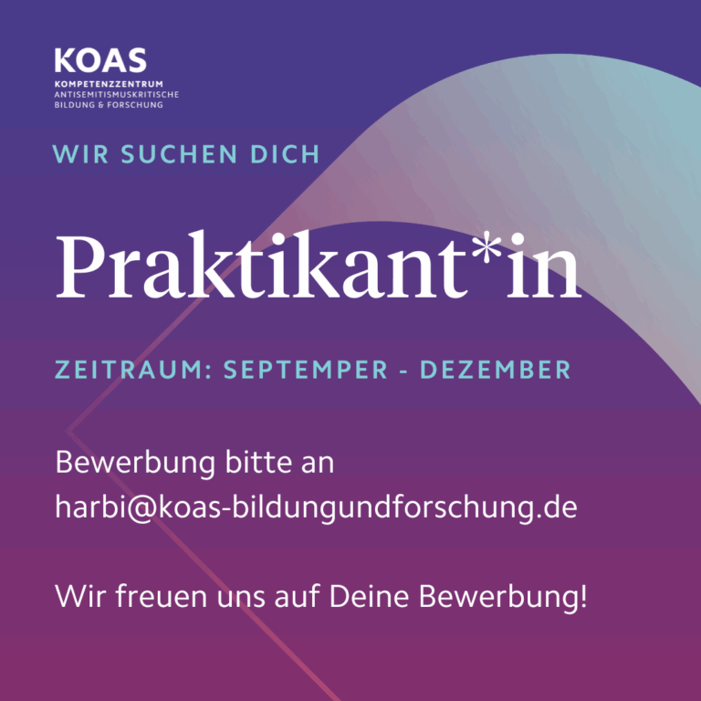 Ausschreibung Praktikum September bis Dezember 2026